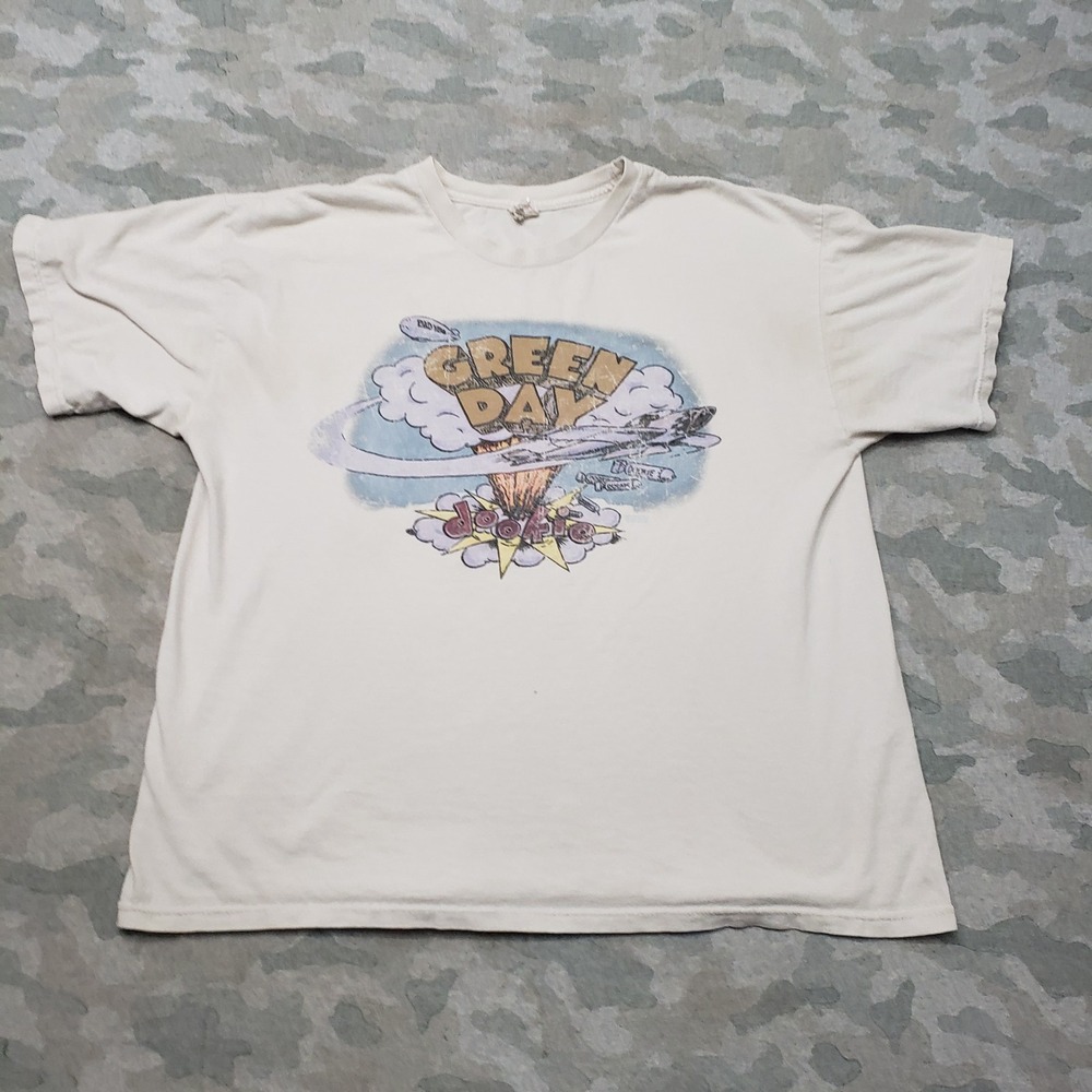 Green Day AAA Shirt Mens XL White Short Sleeve